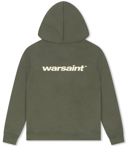 Warsaint Dual Logo Hoodie - Olive Green