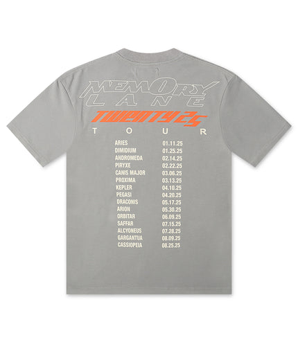 Memory Lane Skull Roses Tee - Grey