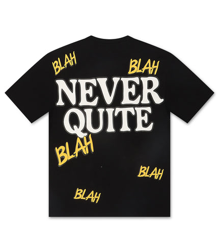 Red Letters Blah Blah Blah Tee - Black