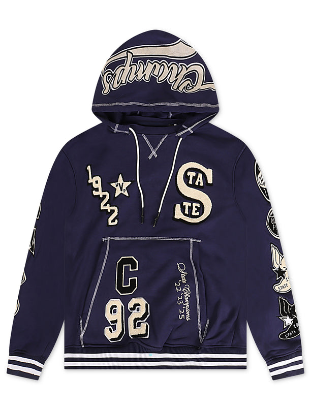 Jordan Craig Champs Pullover Varsity Hoodie - Navy