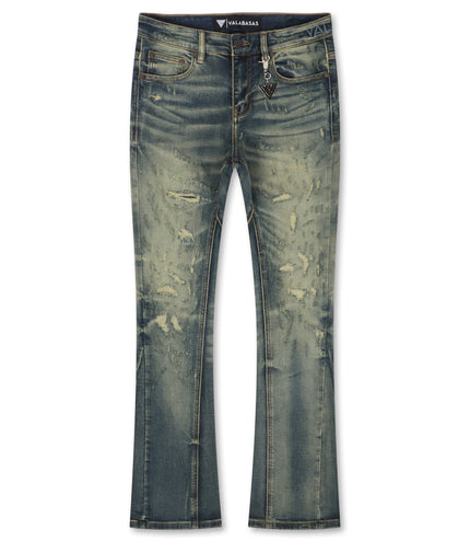 Valabasas Vin Stacked Jeans - Dark Vintage Blue