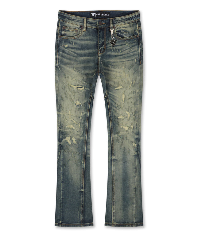 Valabasas Vin Stacked Jeans - Dark Vintage Blue