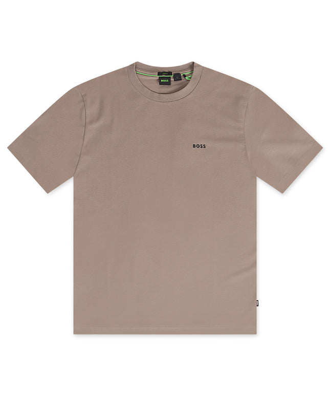Boss Green Contrast Logo Tee - Brown