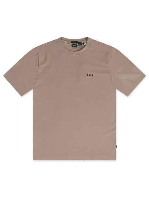 Boss Green Contrast Logo Tee - Brown