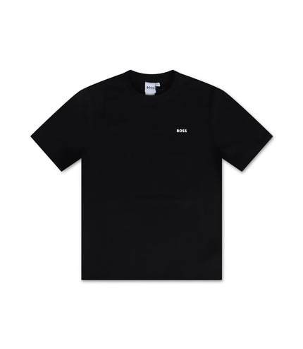 Boss Kids Contrast Logo Tee - Black