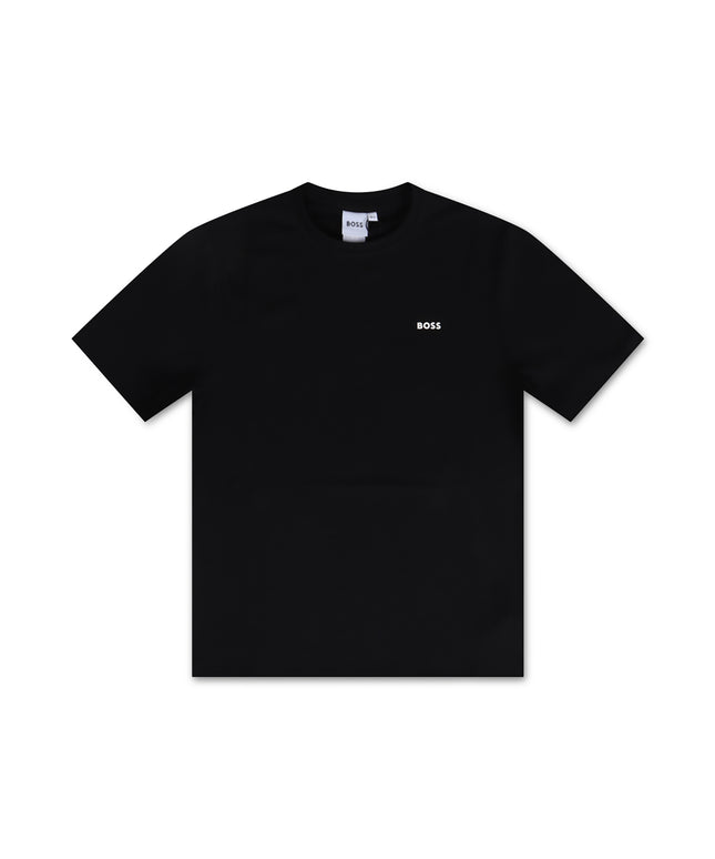 Boss Kids Contrast Logo Tee - Black