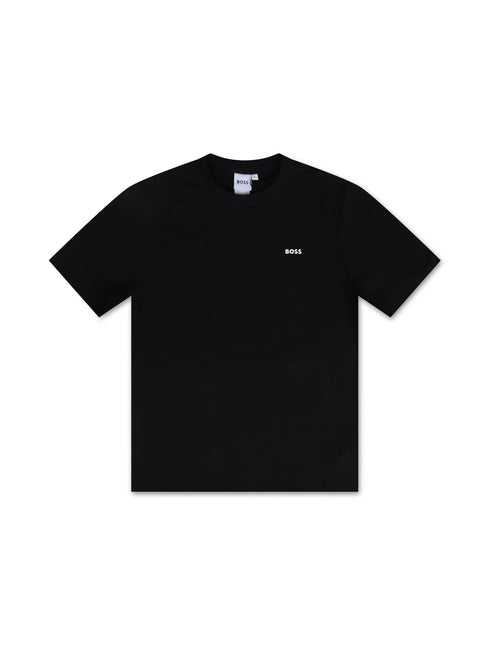 Boss Kids Contrast Logo Tee - Black