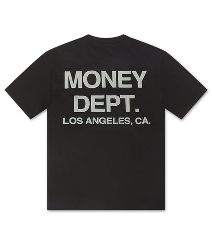 Money Dept. Los Angeles Puff Print Tee - Black/Gray