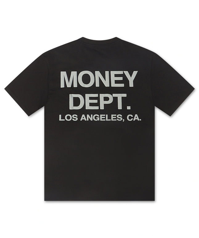 Money Dept. Los Angeles Puff Print Tee - Black/Gray
