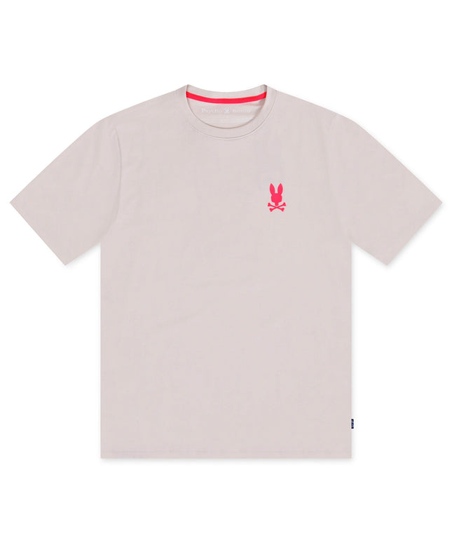 PSYCHO BUNNY SLOAN BACK GRAPHIC TEE - NATURAL LINEN PSYCHO BUNNY