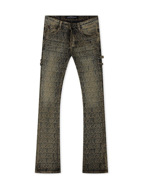 VALABASAS IMPRINT STACKED FLARE JEAN - VINTAGE WASH VALABASAS