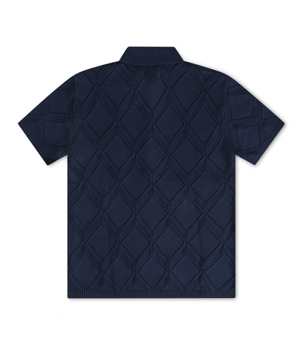 Honor The Gift Diamond Knit Polo - Navy