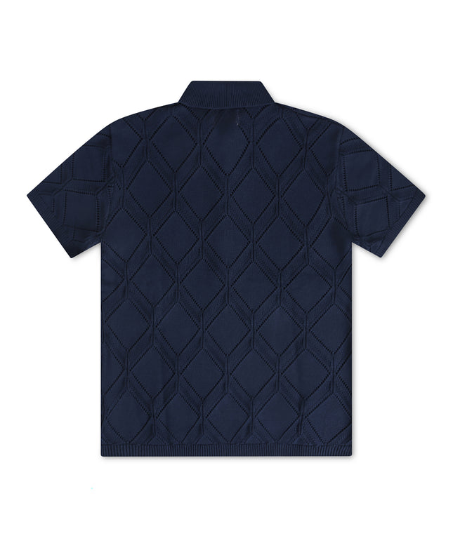 Honor The Gift Diamond Knit Polo - Navy