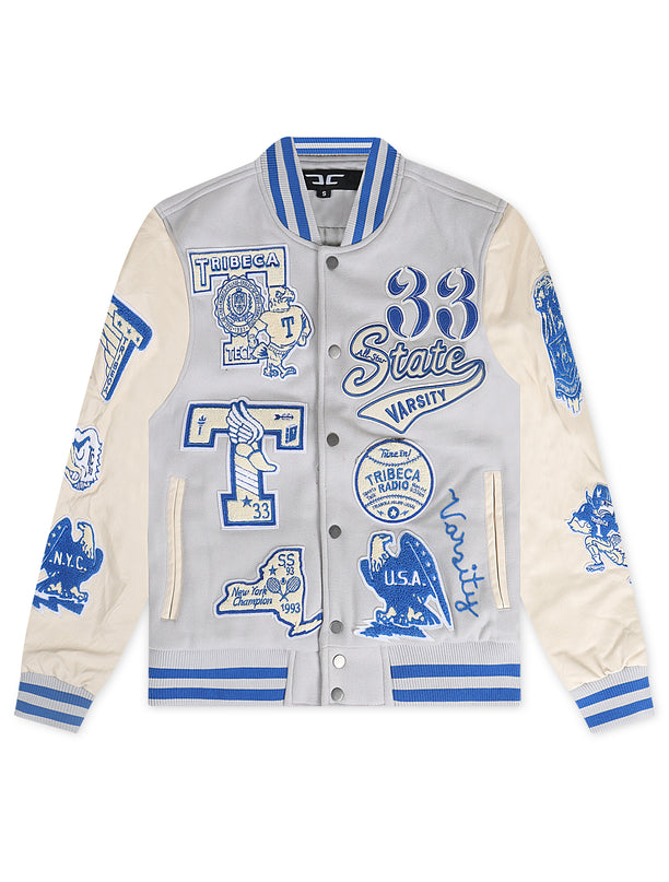 Jordan Craig All American Varsity Jacket - Stone