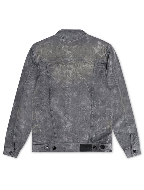 Vicious Denim Velvet Coated Denim Jacket - Grey