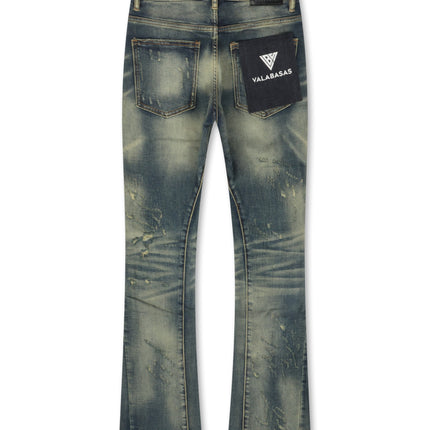 Valabasas Vin Stacked Jeans - Dark Vintage Blue
