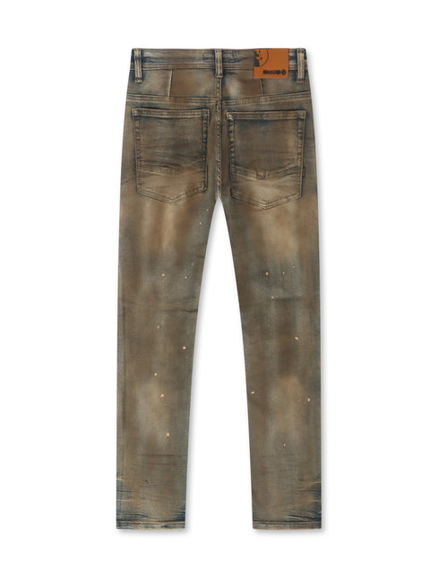 Makobi Distressed Slim Fit Jeans – Antique Wash