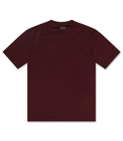 Lacoste Classic Fit Print Tee - Bordeaux