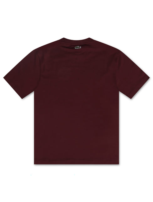 Lacoste Classic Fit Print Tee - Bordeaux