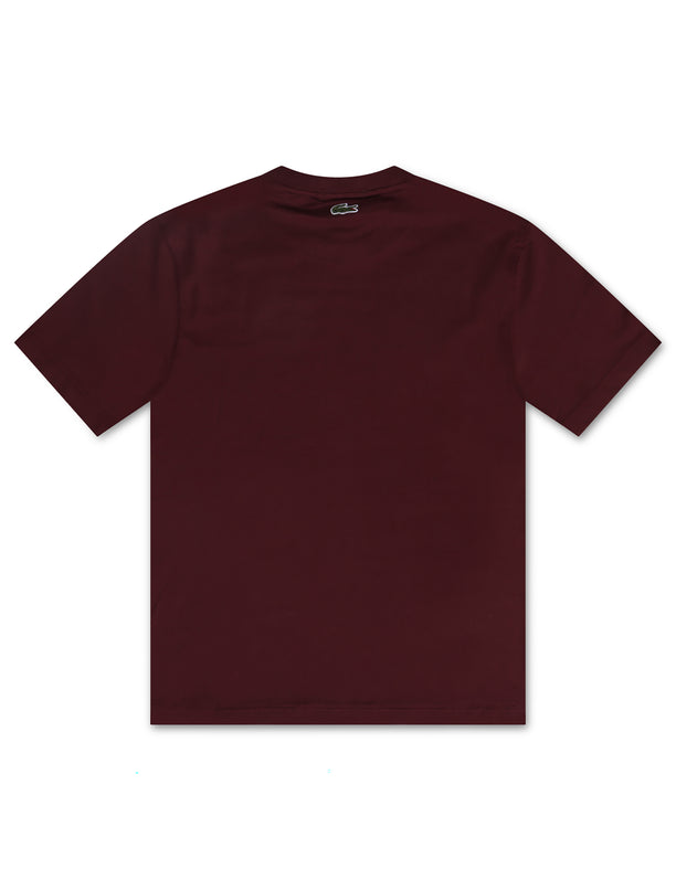 Lacoste Classic Fit Print Tee - Bordeaux