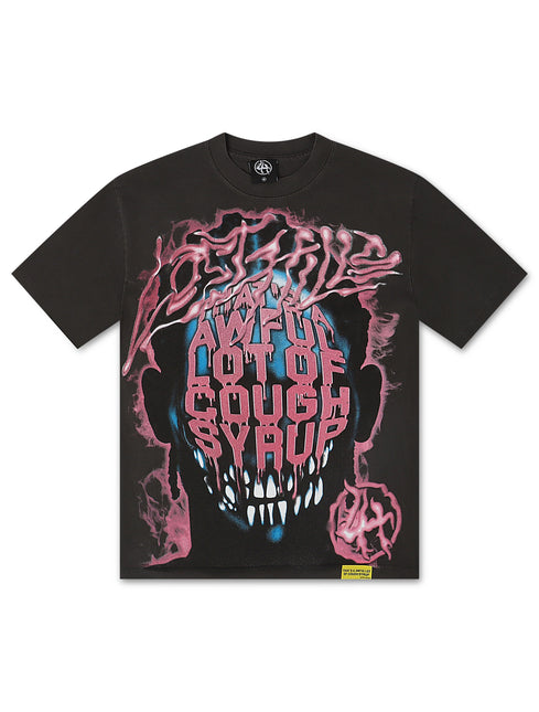 Lost Hills x ALOCS Graphic Tee - Charcoal/Pink - denim exchange