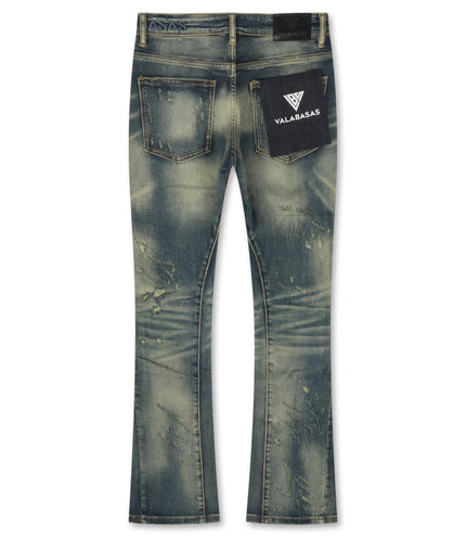 Valabasas Vin Stacked Jeans - Dark Vintage Blue