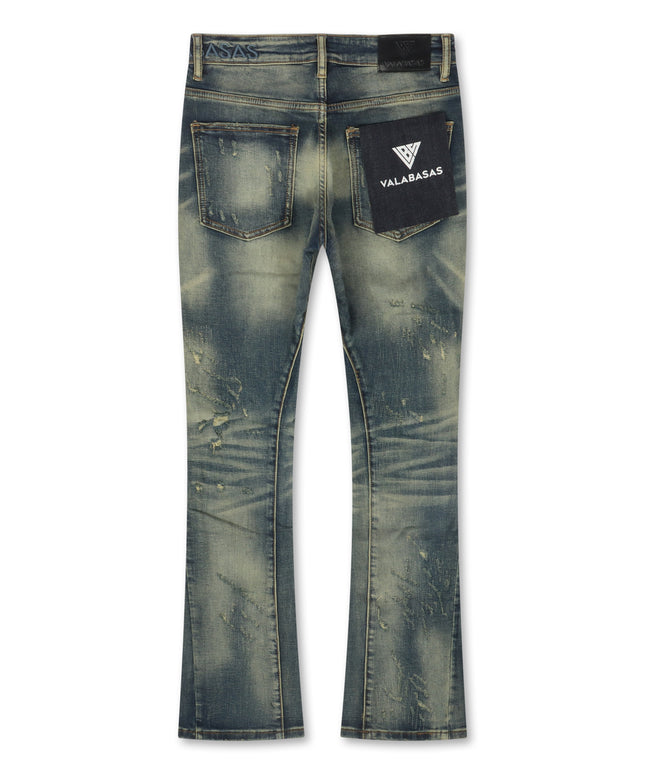 Valabasas Vin Stacked Jeans - Dark Vintage Blue