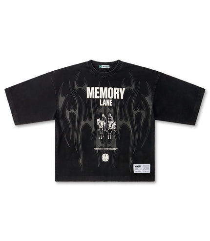 Memory Lane Storm Riders Oversized Tee - Black