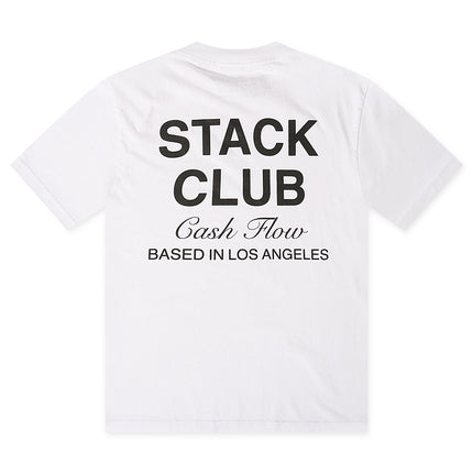 Stack Club Cash Flow Heavyweight Tee - White/Black