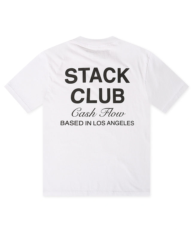 Stack Club Cash Flow Heavyweight Tee - White/Black