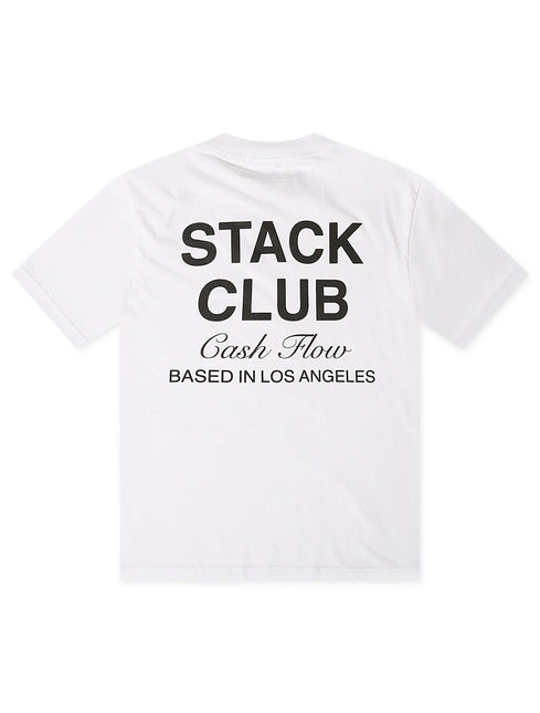 Stack Club Cash Flow Heavyweight Tee - White/Black
