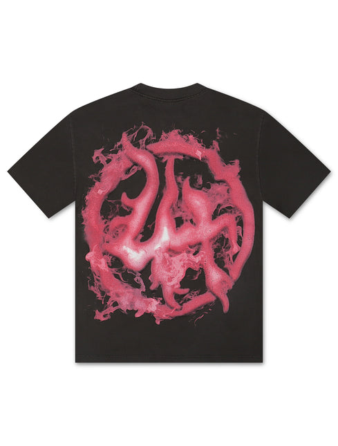 Lost Hills x ALOCS Graphic Tee - Charcoal/Pink - denim exchange