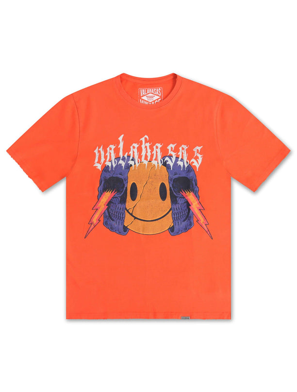 Valabasas Keep Smiling Tee - Vintage Flame Orange - Denim Exchange 