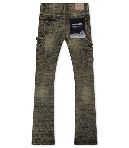 VALABASAS IMPRINT STACKED FLARE JEAN - VINTAGE WASH VALABASAS