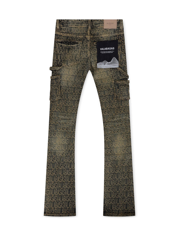 VALABASAS IMPRINT STACKED FLARE JEAN - VINTAGE WASH VALABASAS