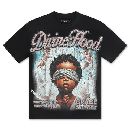 Roku Studio Divine Hood Boxy Tee - Black