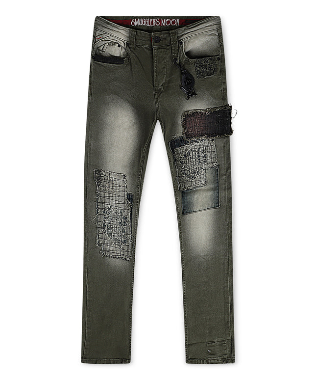 Smugglers Moon Slim Fit Denim Jeans - Olive