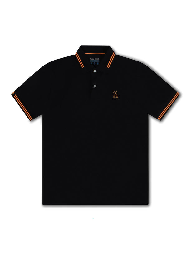 PSYCHO BUNNY MARSHALL SPORT POLO - BLACK PSYCHO BUNNY