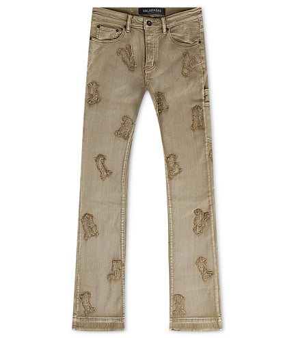 Valabasas Loomis Flared Stacked Jeans - Vintage Khaki