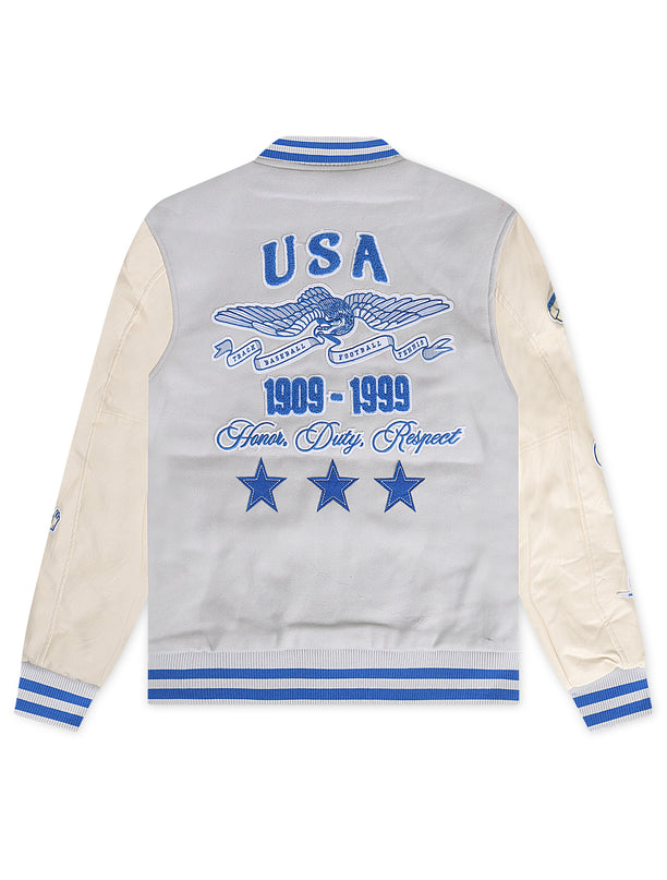 Jordan Craig All American Varsity Jacket - Stone