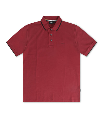 Hugo Boss Parlay Regular Fit Polo - Burgundy