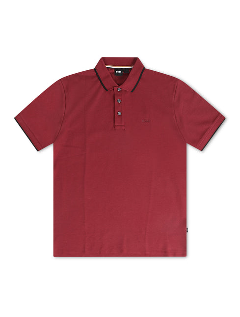 Hugo Boss Parlay Regular Fit Polo - Burgundy