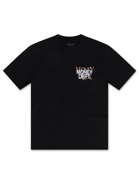 Money Dept. Blur Tee - Black/White/Yellow