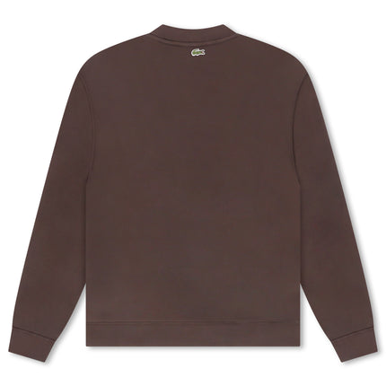 Lacoste Embroidered Shield Fleece Sweatshirt - Brown