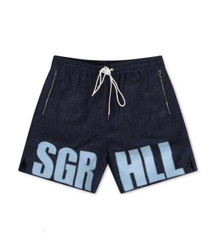 Sugarhill Open Mind Shorts - Navy Blue - Denim Exchange 
