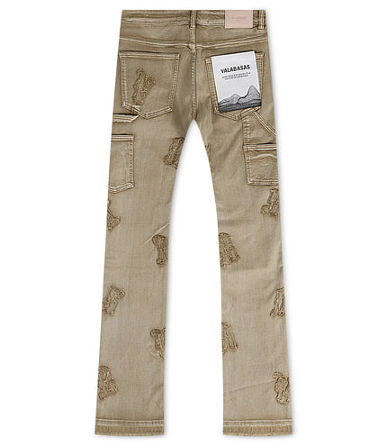 Valabasas Loomis Flared Stacked Jeans - Vintage Khaki