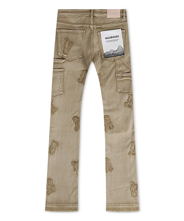 Valabasas Loomis Flared Stacked Jeans - Vintage Khaki