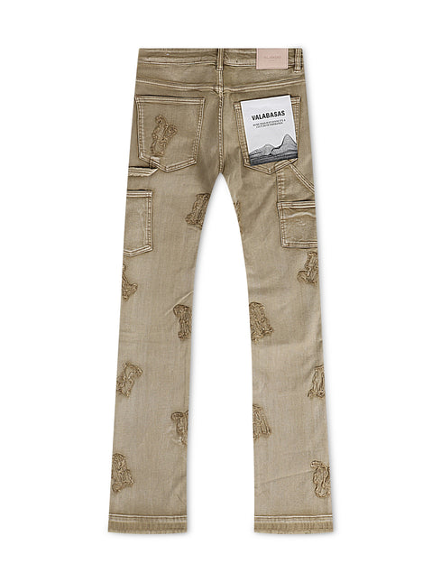 Valabasas Loomis Flared Stacked Jeans - Vintage Khaki