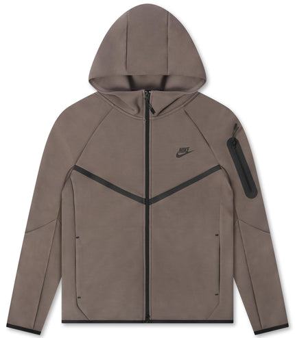Nike Mens Tech Fleece Cave Full Zip Runner Hoodie - Stone