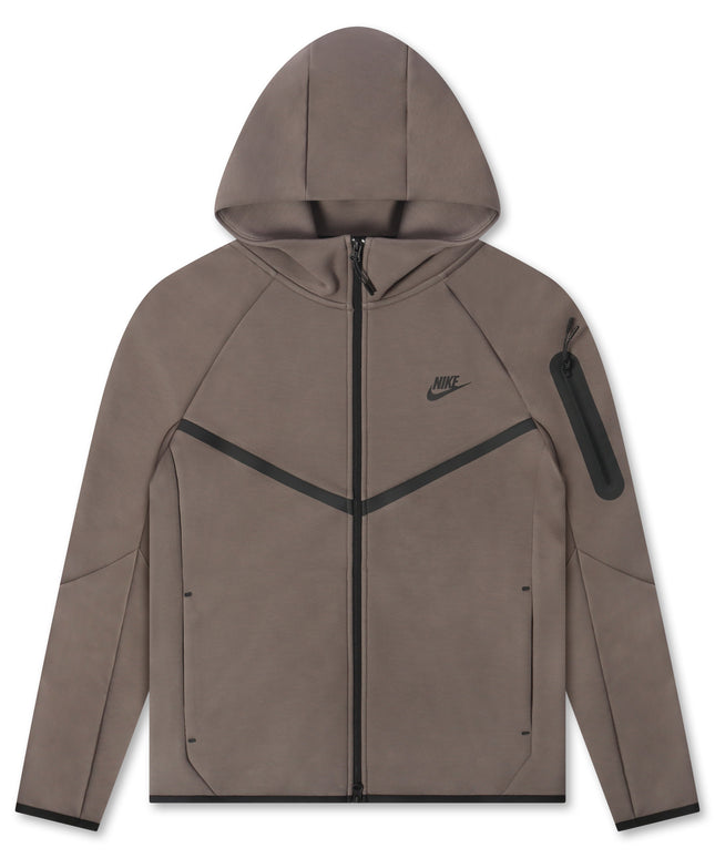 Nike Mens Tech Fleece Cave Full Zip Runner Hoodie - Stone